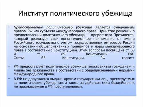 Что такое политическое убежище