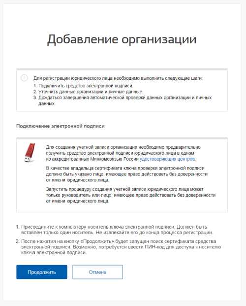 Госуслуги для юридических лиц