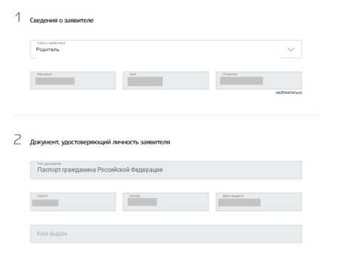 Особенности заполнения электронной формы