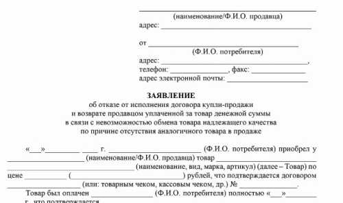 Требования покупателя
